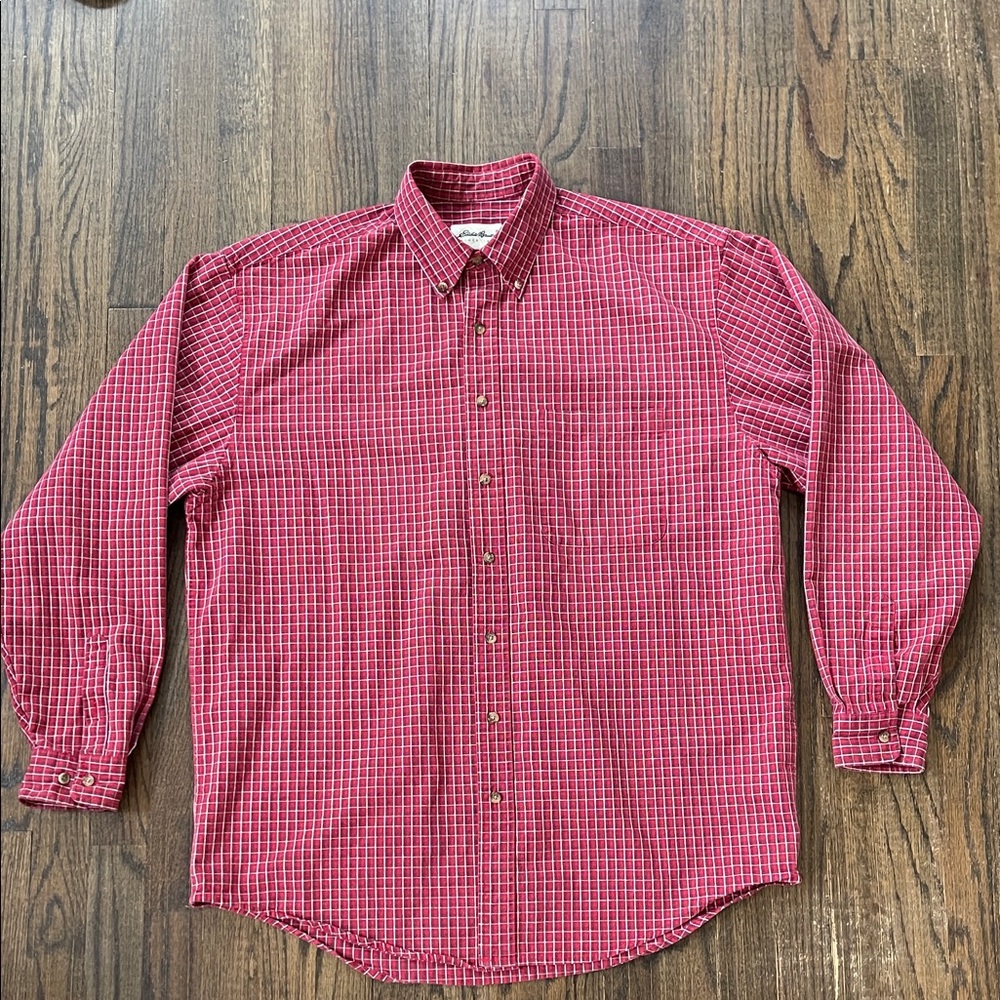 Eddie Bauer Red Plaid Men's Shirt